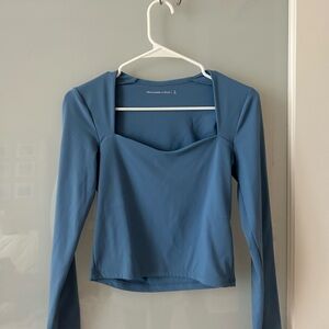 Abercrombie & Fitch Long Sleeve Top in Slate Blue